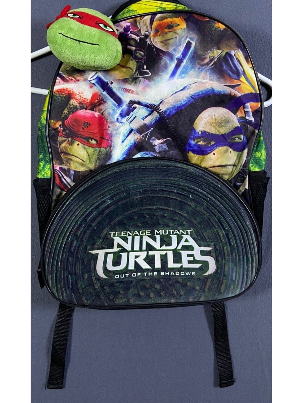 TEENAGE MUTANT NINJA TURTLES OUT OF THE SHADOWS BACKPACK w/ Clip Pouch School